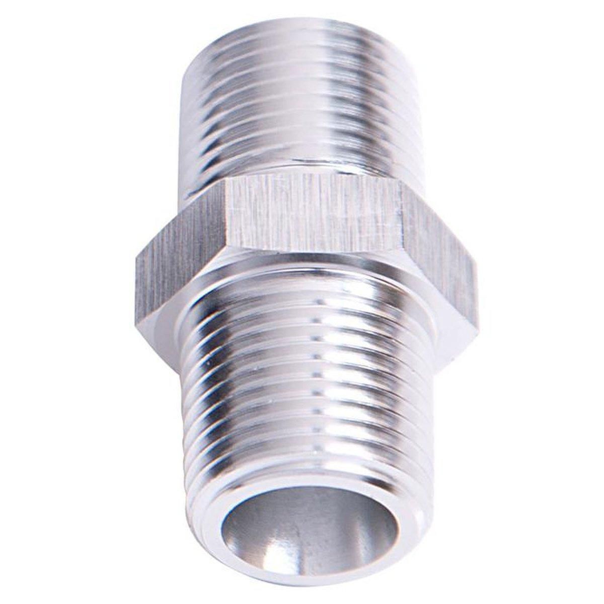 Aeroflow AF911-02S Male Coupler 1/8" Npt Silver Male To Male
