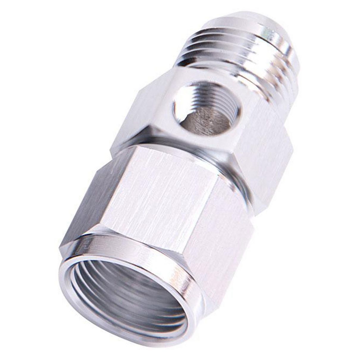 Aeroflow AF140-06S Straight Female - Male -6AN Silver With 1/8" Npt Port