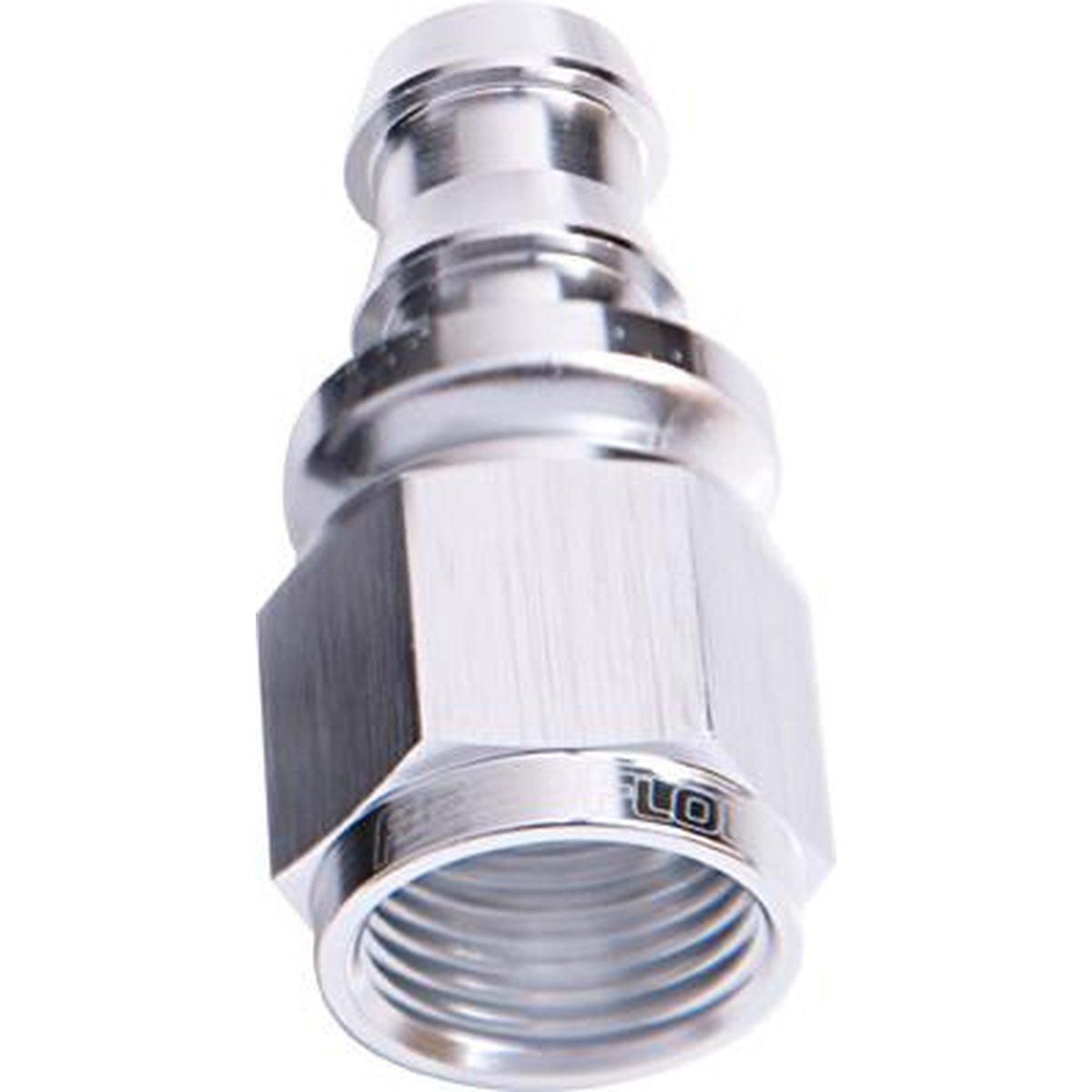 Aeroflow AF401-06S Straight Push Lock End -6AN Silver No Clamp Required AF401-06S