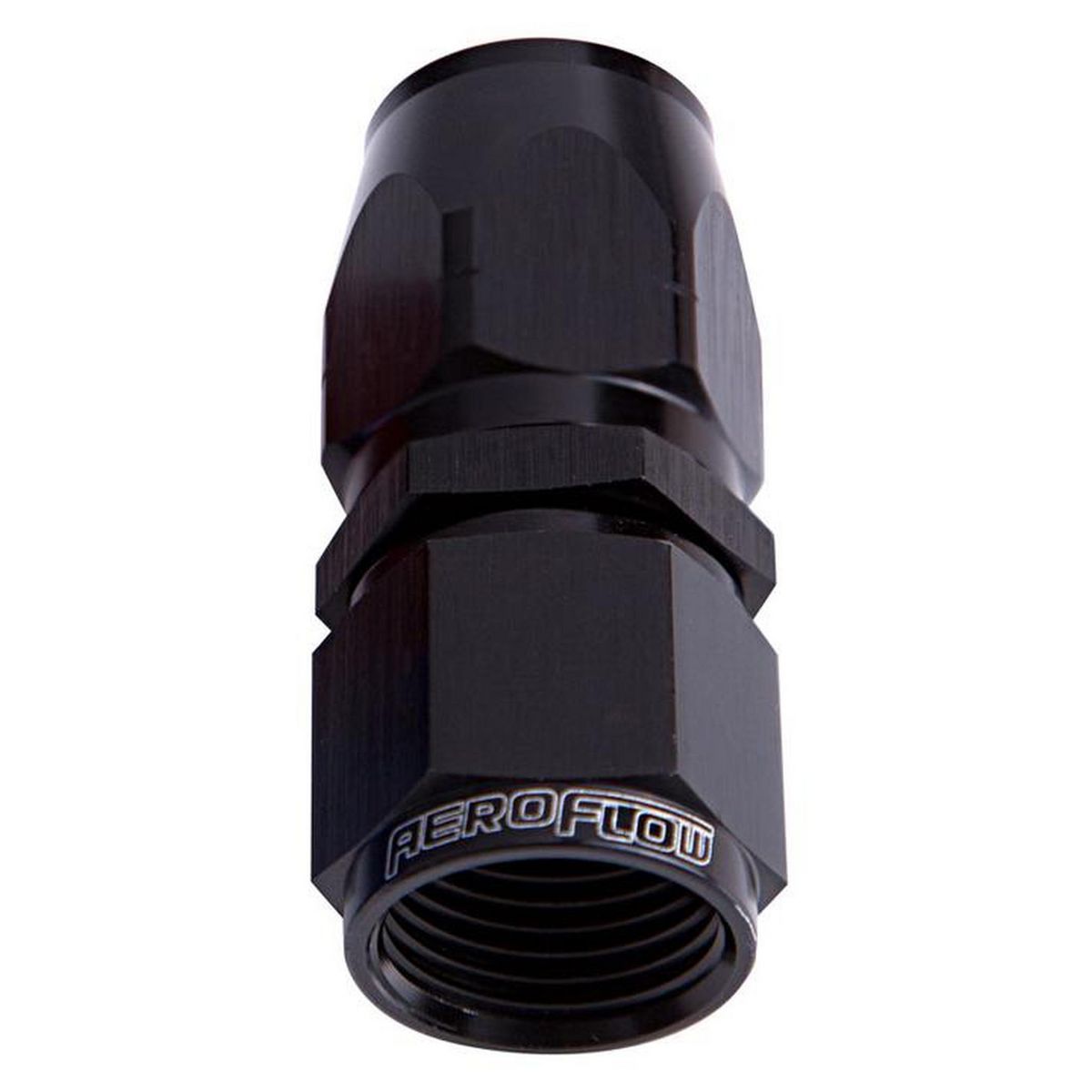 Aeroflow AF501-08BLK Alloy Straight Hose End -8AN Black Swivel Nut AF501-08BLK