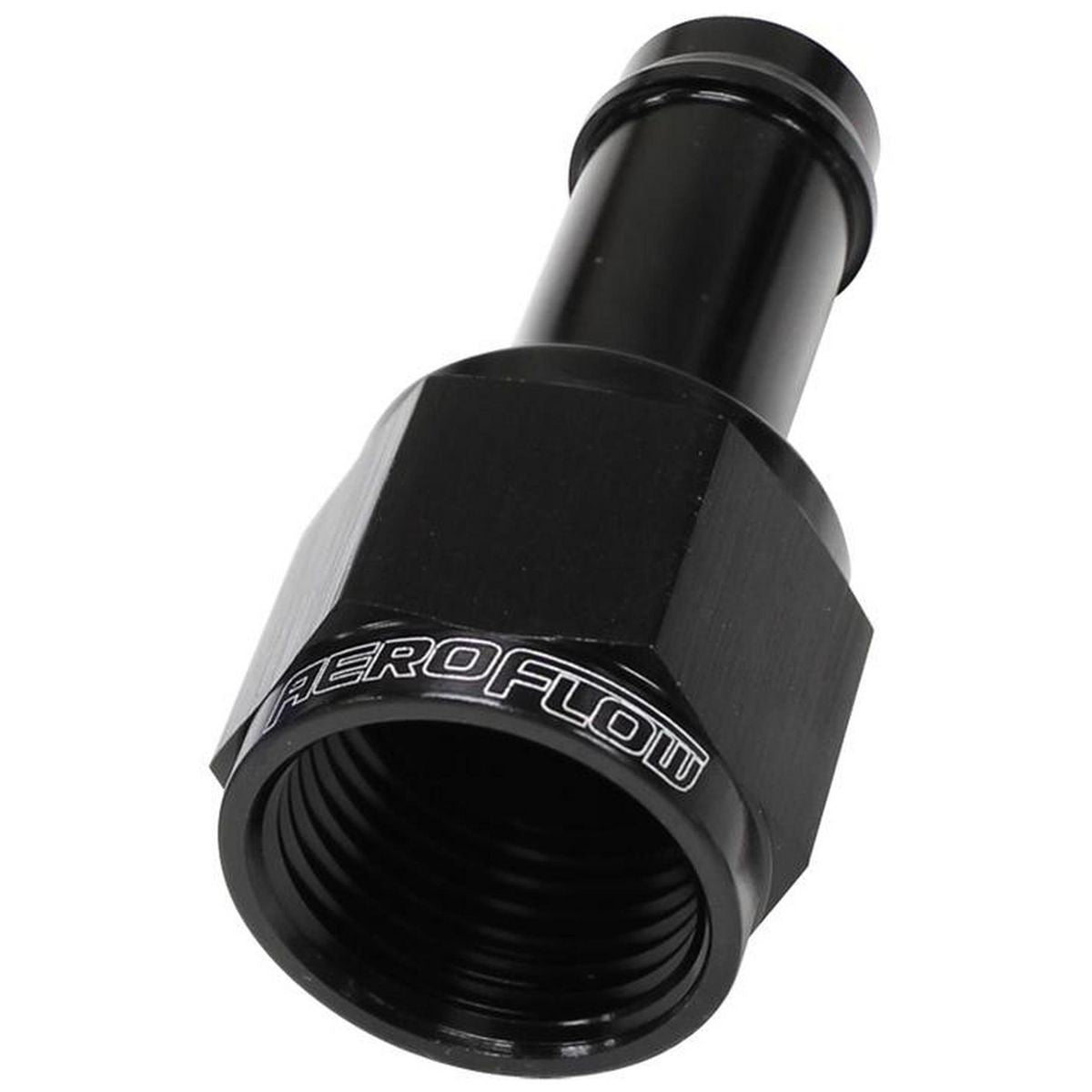 Aeroflow AF411-06BLK Female -6AN To 3/8" Barb Black With Tube Nut