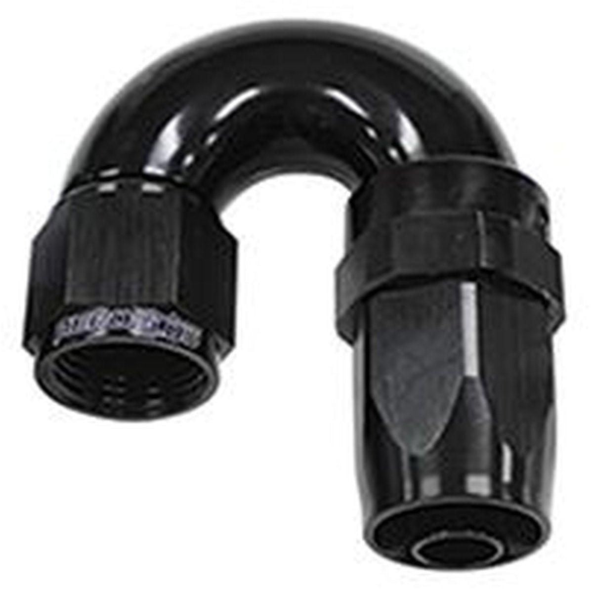 Aeroflow AF159-06BLK 180 Deg Hose End -06AN Black Full Flow Taper Style AF159-06BLK