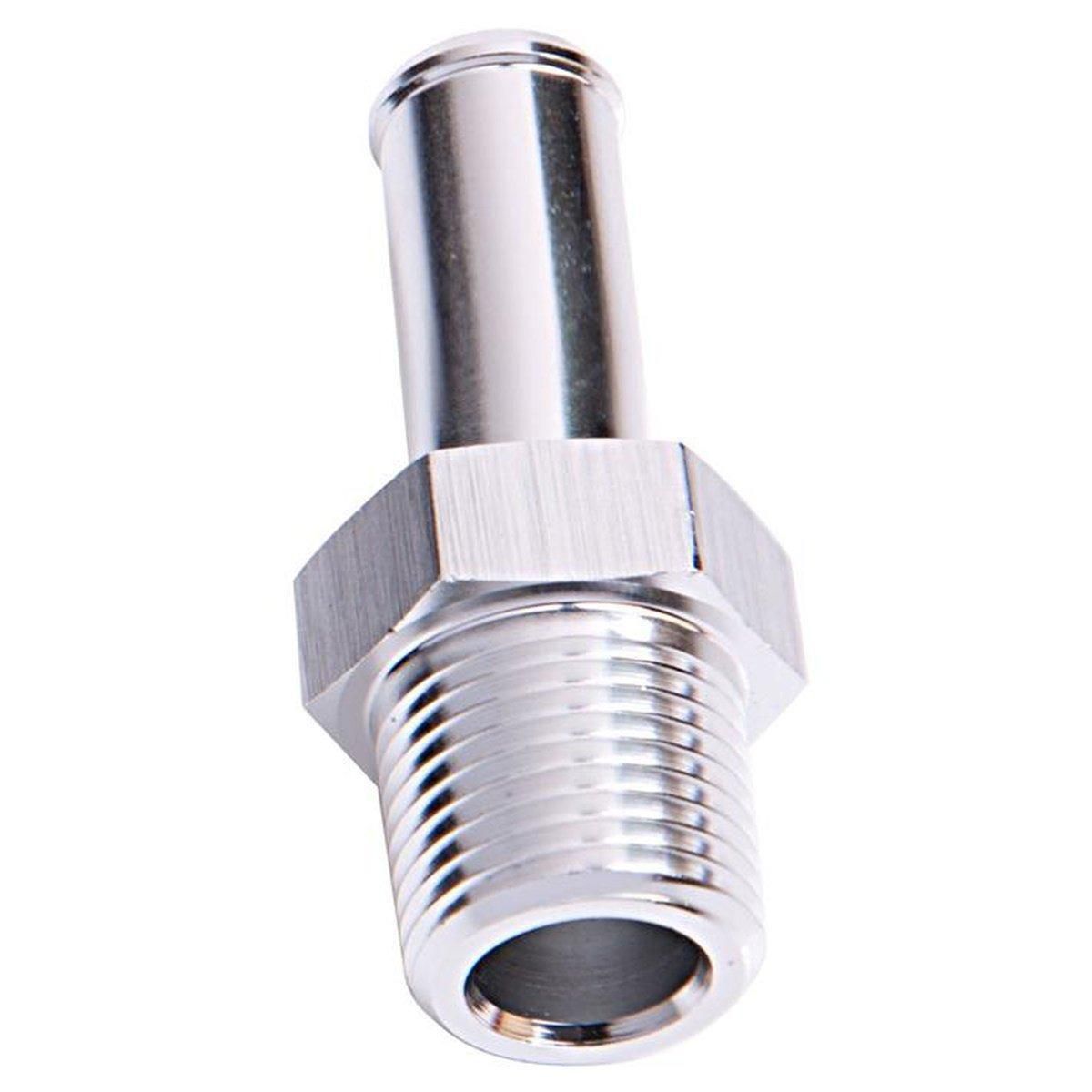 Aeroflow AF841-06-06S Male 3/8" Npt To 3/8" Barb Silver Male To Male