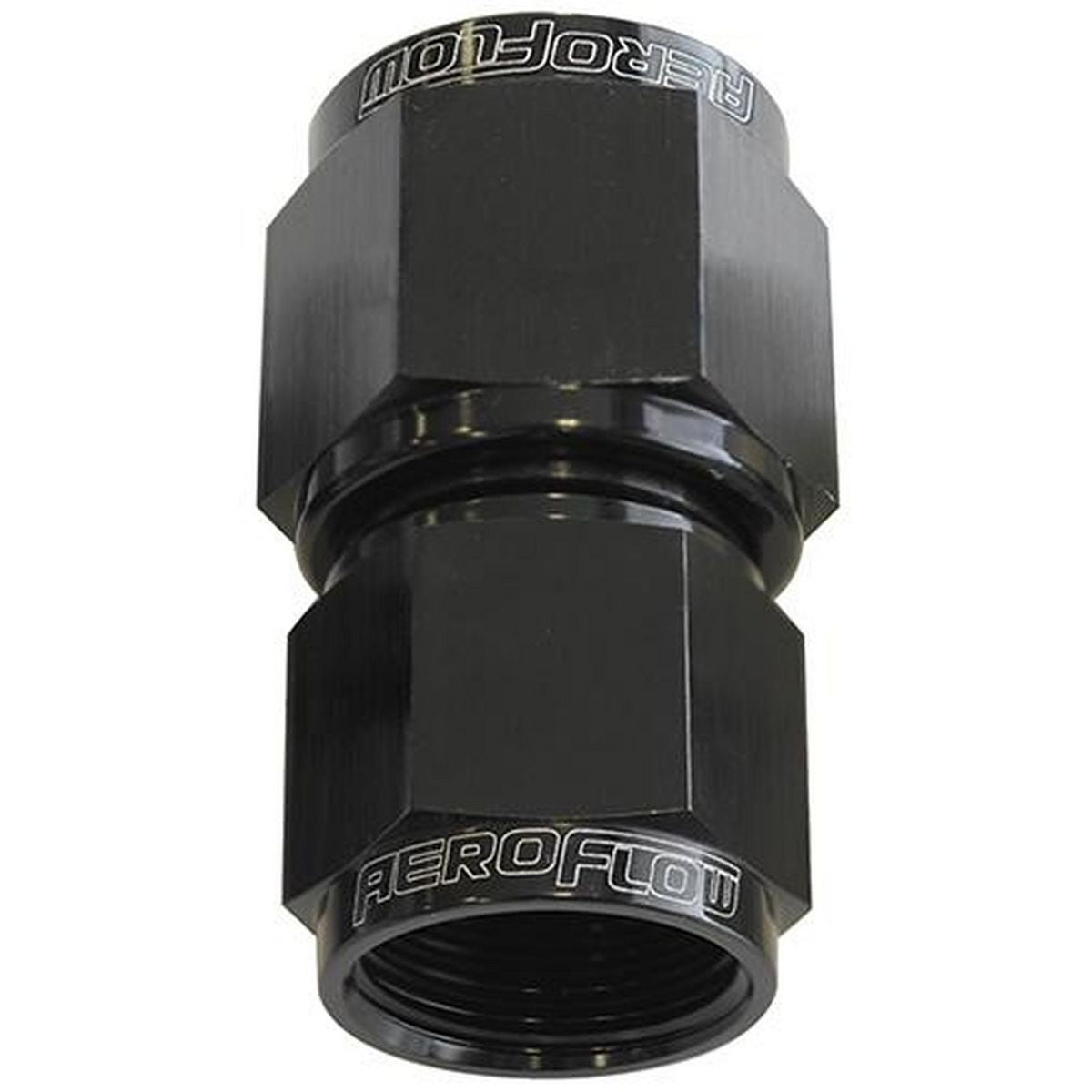 Aeroflow AF131-06-08BLK Swivel Coupler Reducer -8AN To -6AN Black Female Coupler