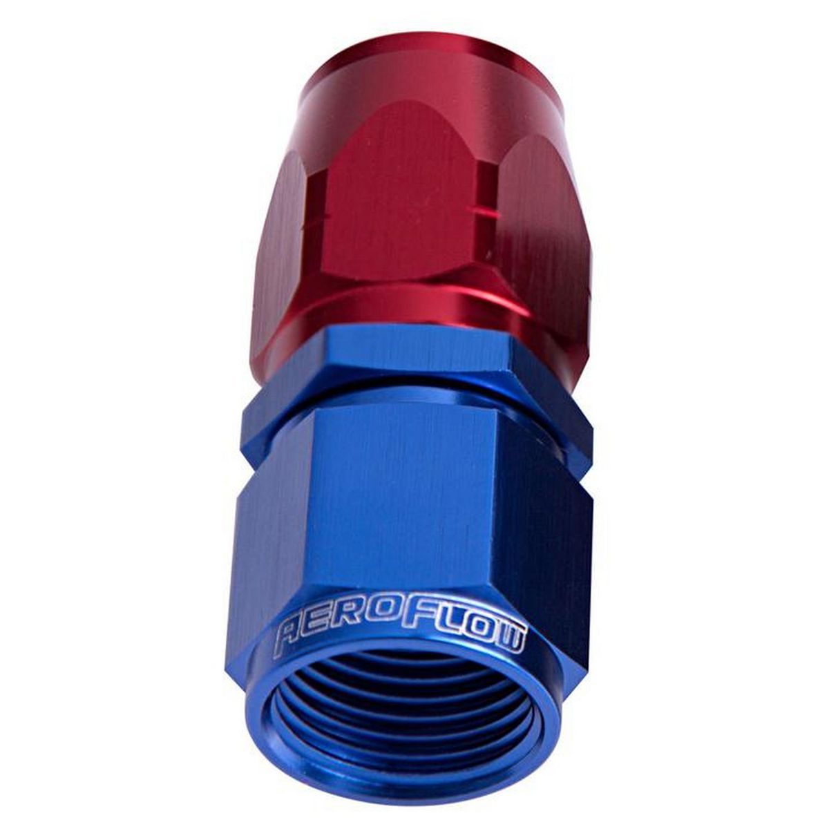 Aeroflow AF501-06 Alloy Straight Hose End -6AN Blue Cutter Style Swivel Nut AF501-06