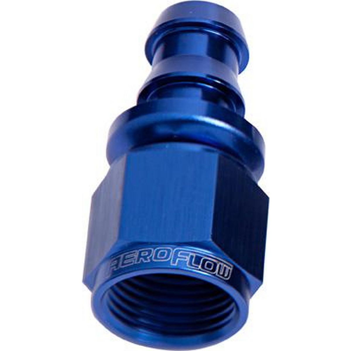 Aeroflow AF401-08 Straight Push Lock End -8AN Blue No Clamp Required AF401-08