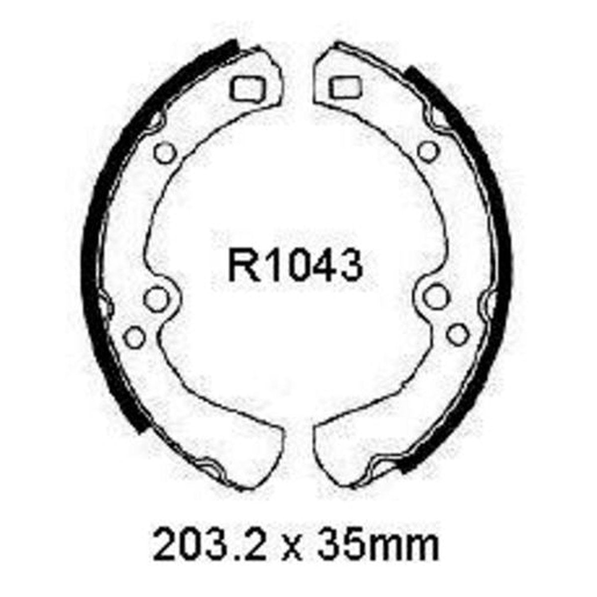 RDA Brake Shoe Set Rear R1043