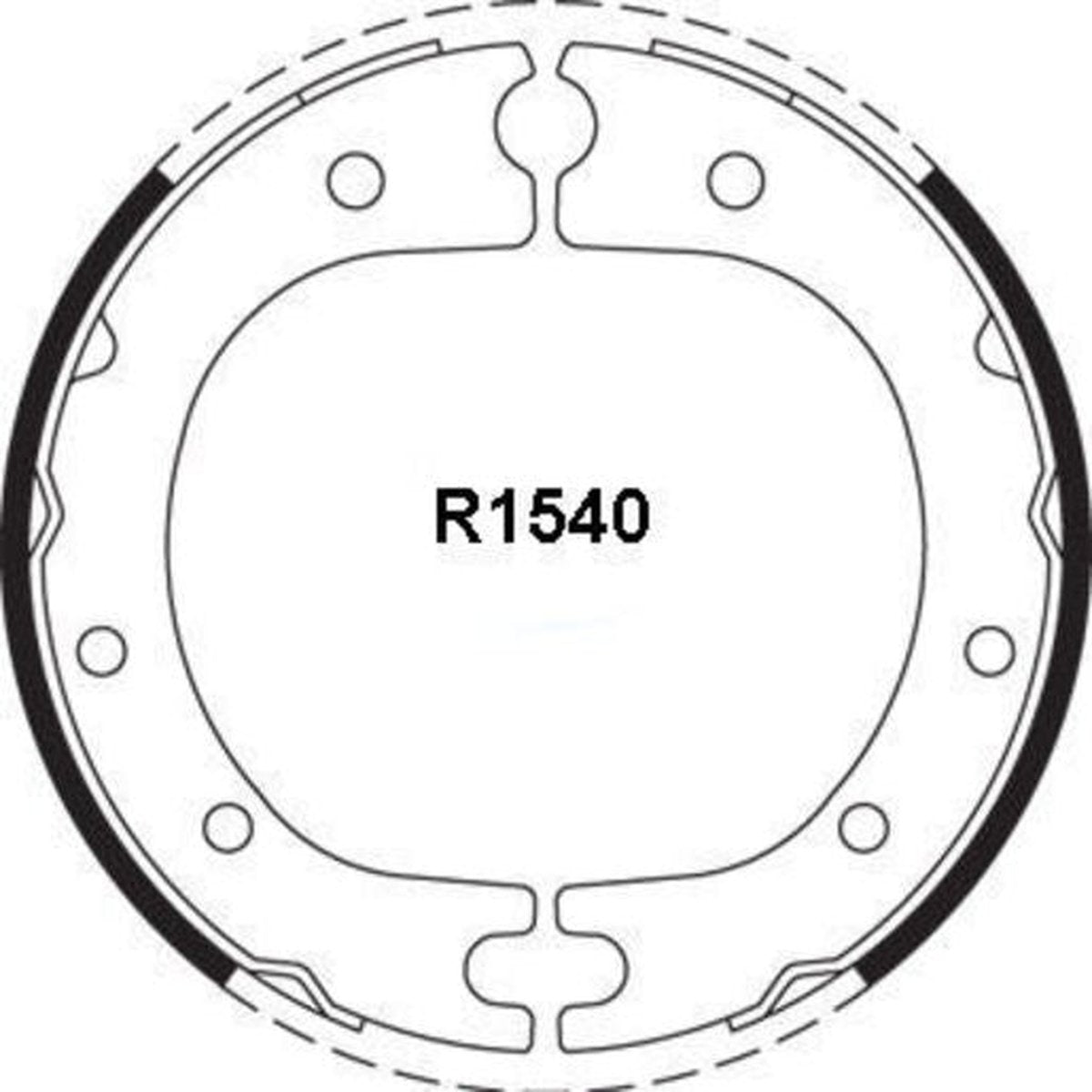 RDA Brake Shoe Set R1540