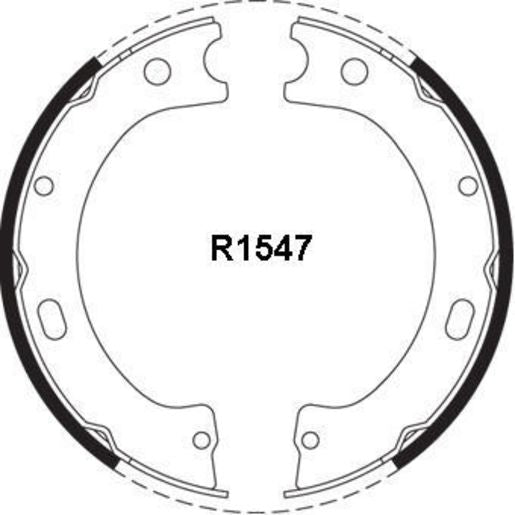 RDA Brake Shoe Set R1547