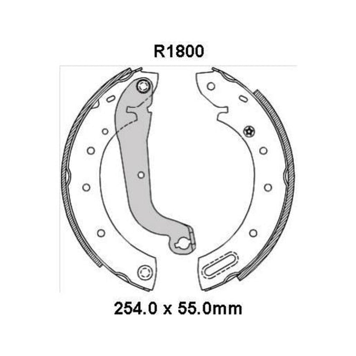 RDA Brake Shoe Set Rear R1800