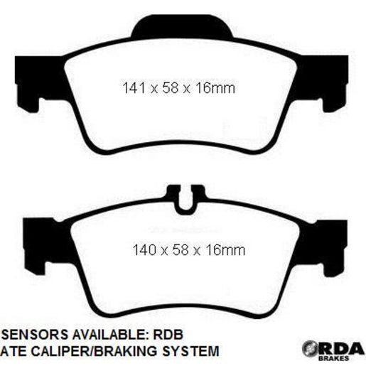 RDA GP Max Brake Pad Set Rear RDB1657