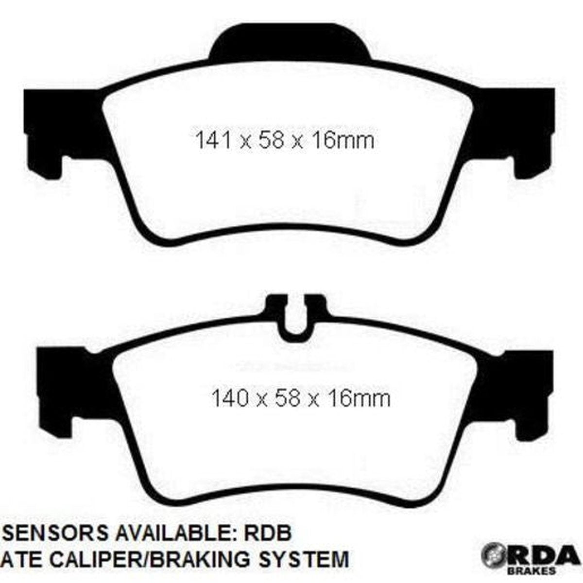 RDA GP Max Brake Pad Set Rear RDB1657