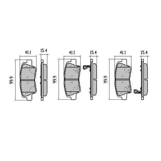 RDA Phantom Ceramic Brake Pad Set Rear RDC2054