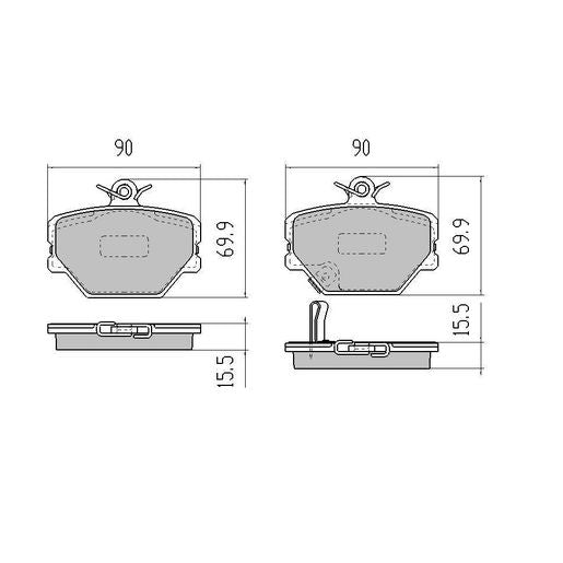 RDA GP Max Brake Pad Set Front RDB2104