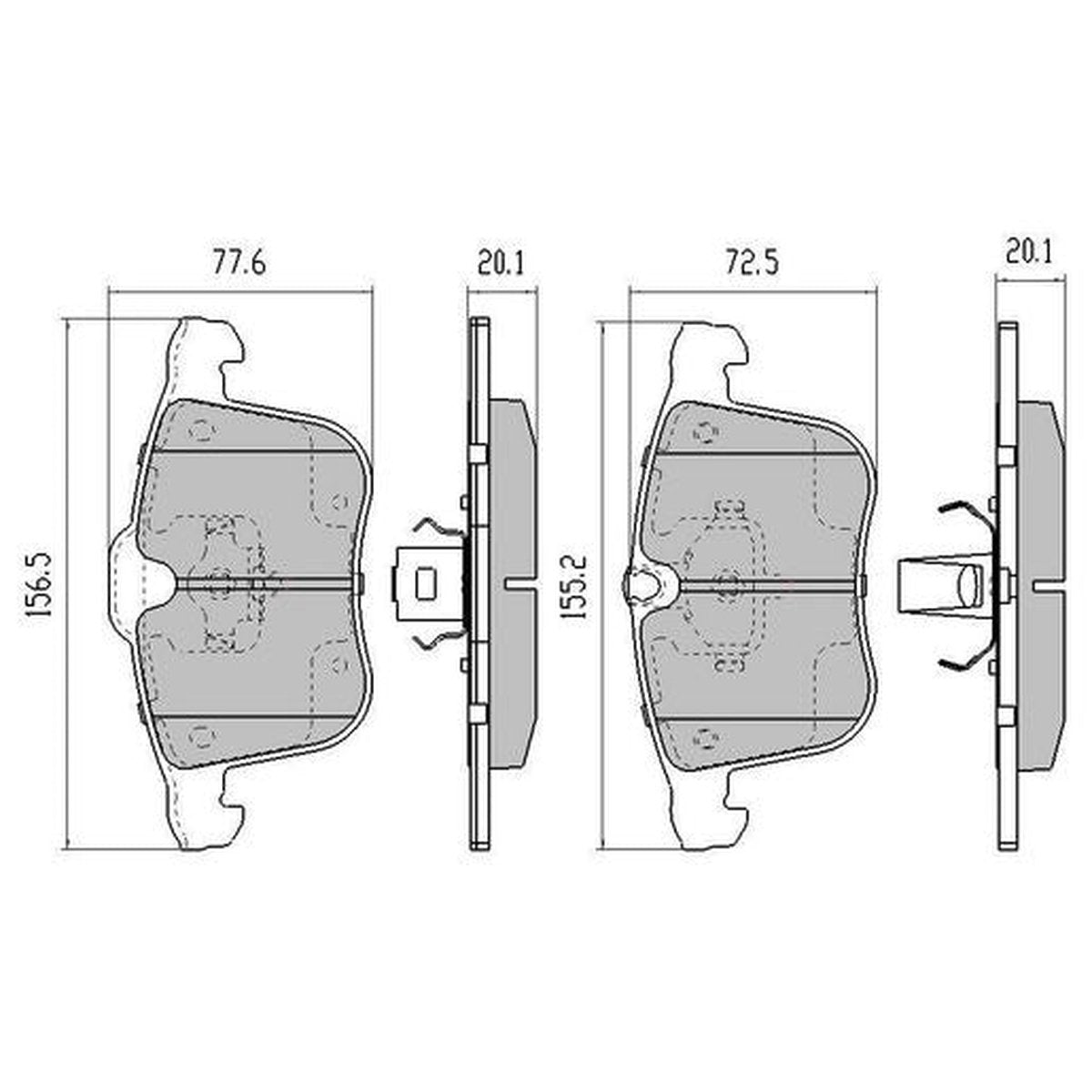 RDA GP Max Brake Pad Set Front RDB2128