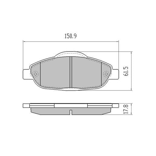 RDA GP Max Brake Pad Set Front RDB2148