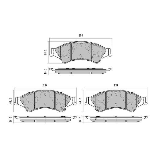 RDA GP Max Brake Pad Set Front RDB2202