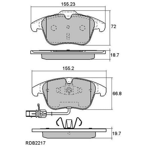 RDA Phantom Ceramic Brake Pad Set Front RDC2217