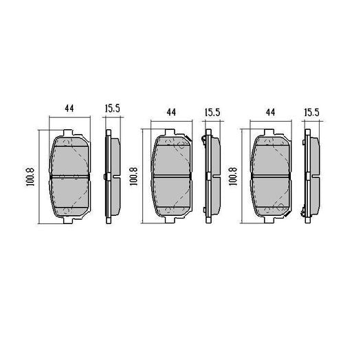 RDA GP Max Brake Pad Set Rear RDB2166