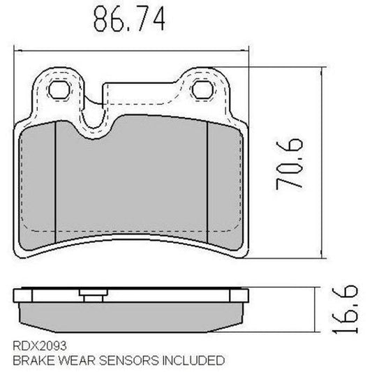 RDA Phantom Ceramic Brake Pad Set Rear RDC2093