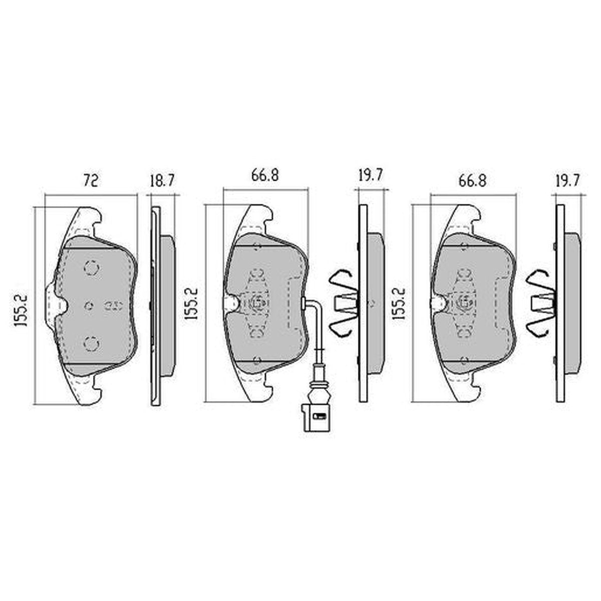 RDA GP Max Brake Pad Set Front RDB2174