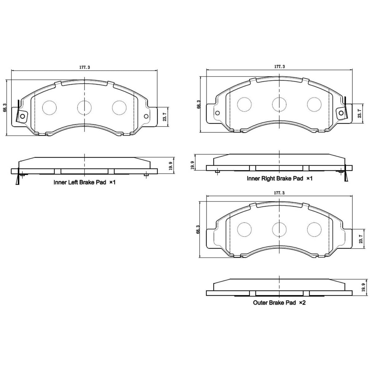 RDA Brakes Extreme Brake Pad Set Front RDX2205SM