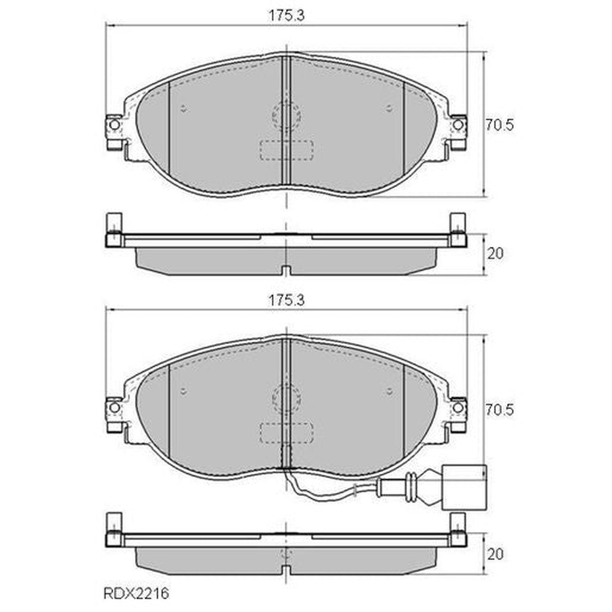 RDA Phantom Ceramic Brake Pad Set Front RDC2216