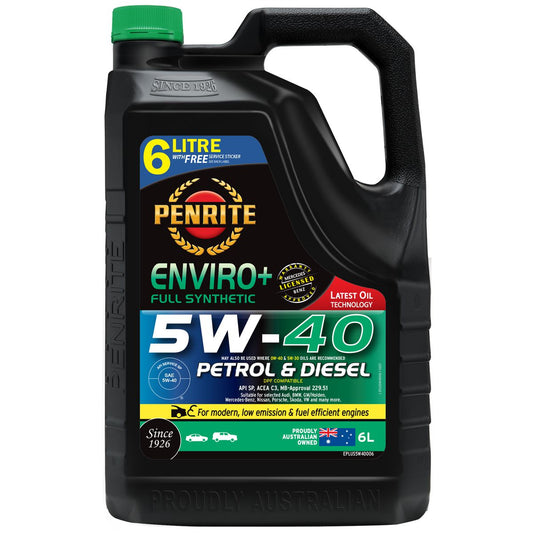 Penrite Enviro+ 5W-40 Engine Oil 6L