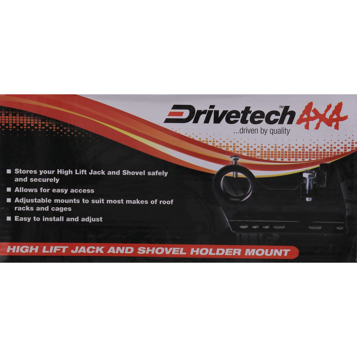 Drivetech 4x4 High Lift Jack/Shovel Holder Mount DT-HLJSHM