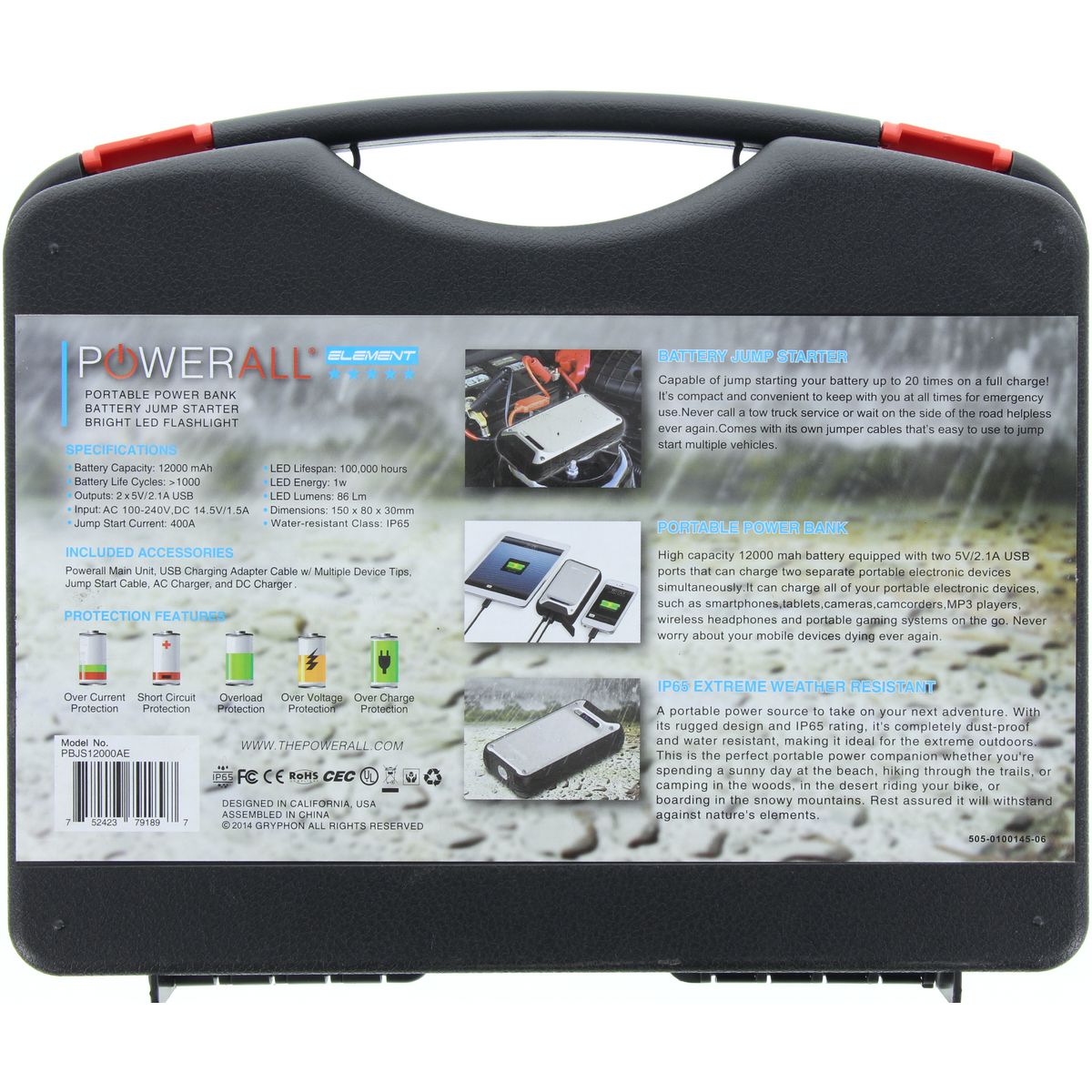 Power All Powerbank - 12000Ma - 12V 400A Jump Start PBJS12000-AE