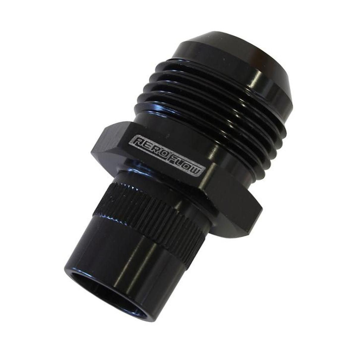 Aeroflow AF708-10-01BLK Press In Cover Breather Adapter Fits NissAN 16mm Barb