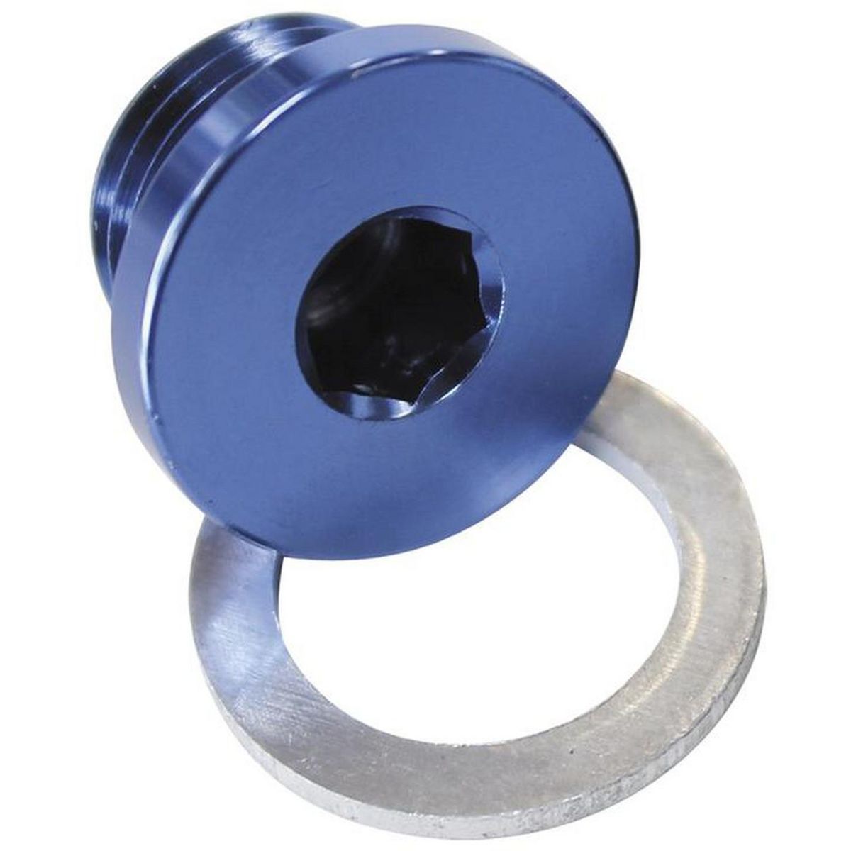 Aeroflow AF814-M14 Metric Port Plug M14 X 1.5 Blue Low Profile Hex Plug