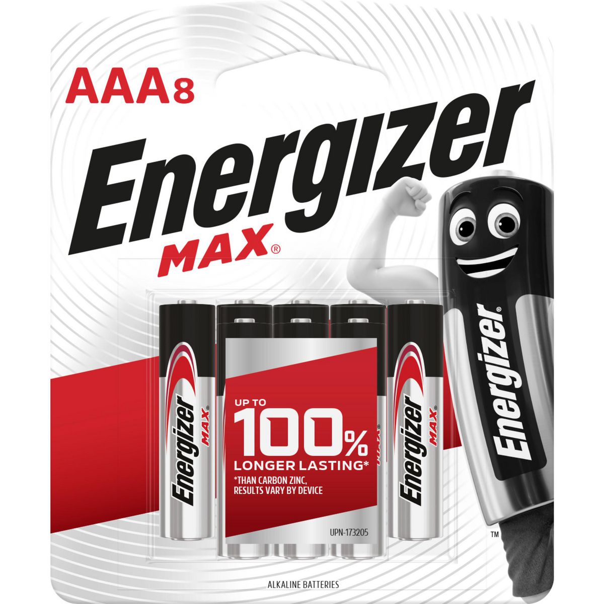 Energizer Max Alkaline AAA Batteries 8 Pack E92BP8T