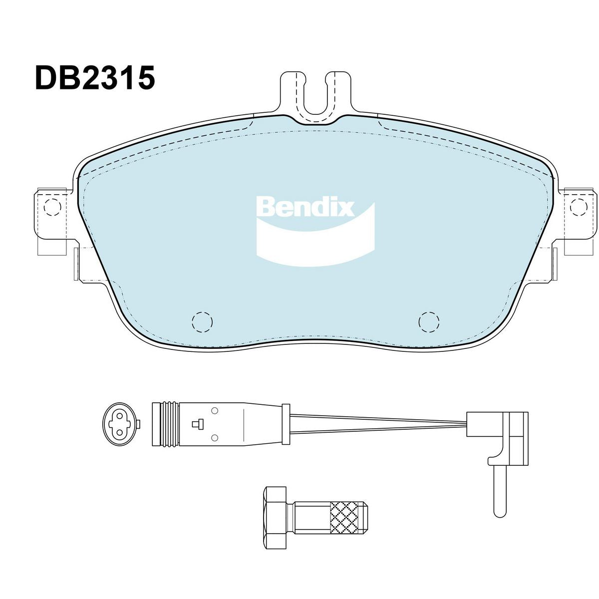 Bendix EURO Brake Pad Set Front DB2315 EURO+