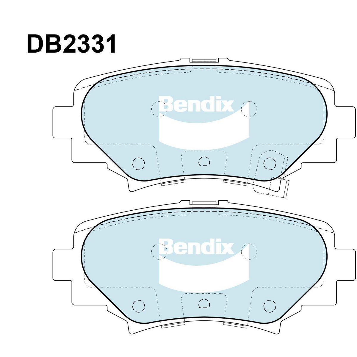 Bendix General CT Brake Pad Set Rear DB2331 GCT