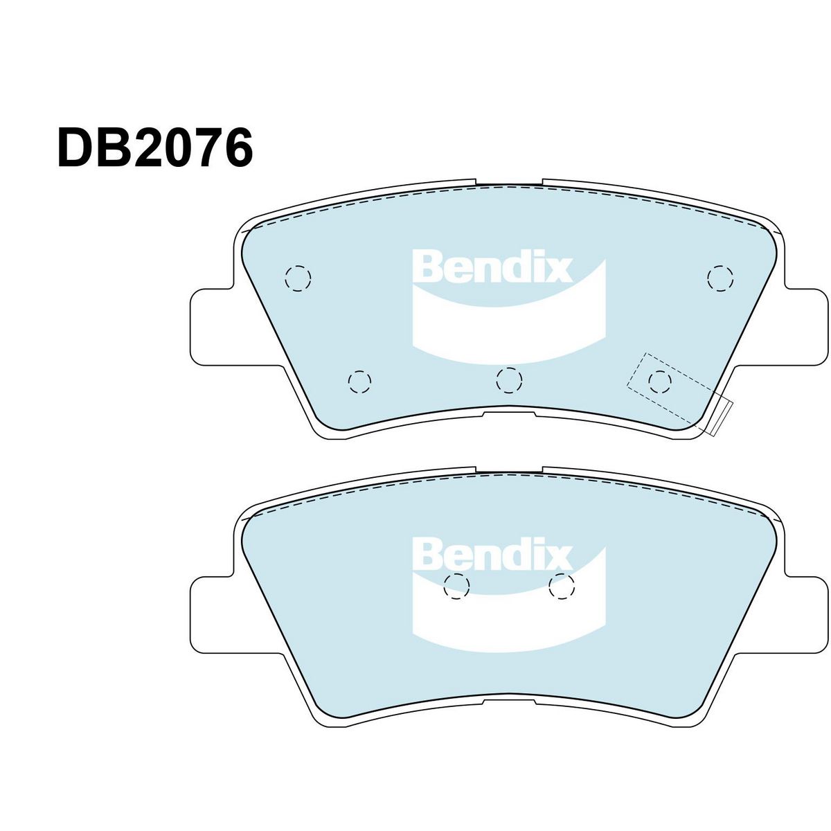 Bendix General CT Brake Pad Set Rear DB2076 GCT