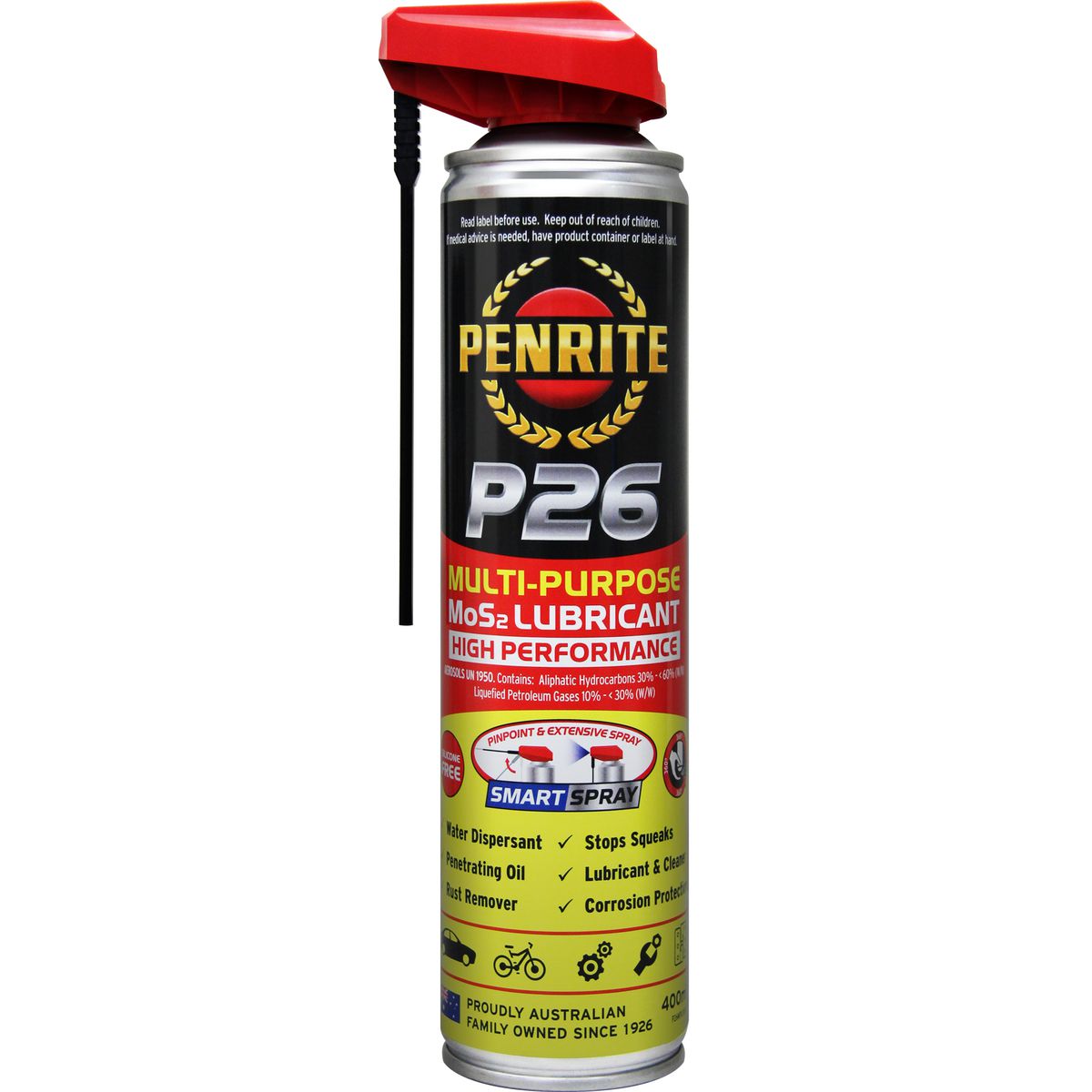 Penrite MoS2 High Performance Lubricant P26 Multi-Purpose 400ml P26MPL0004