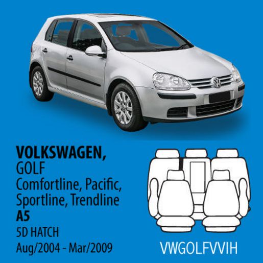 SCW Seat Cover Vw Golf VWGOLFVVIH