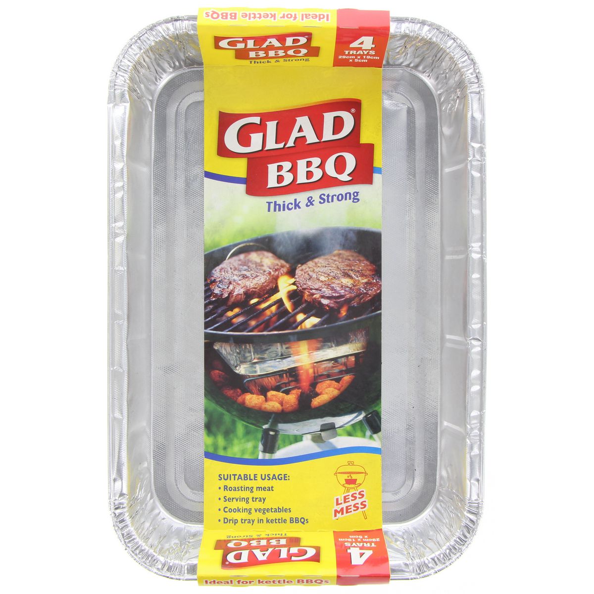 Glad BBQ Trays 4Pk BBQ4/8