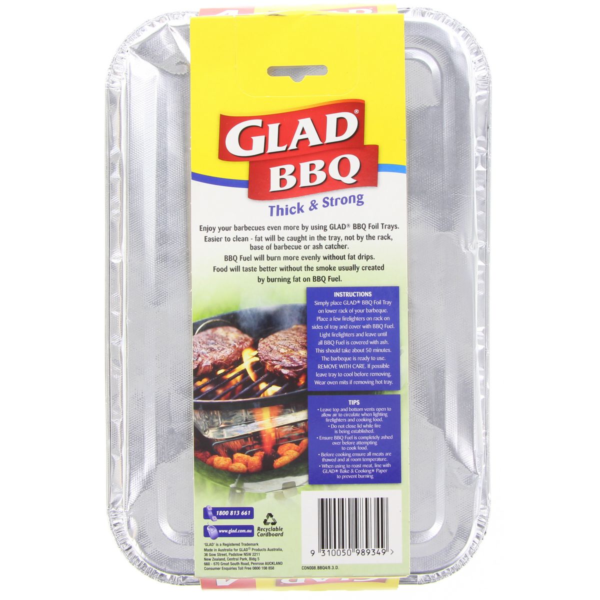 Glad BBQ Trays 4Pk BBQ4/8