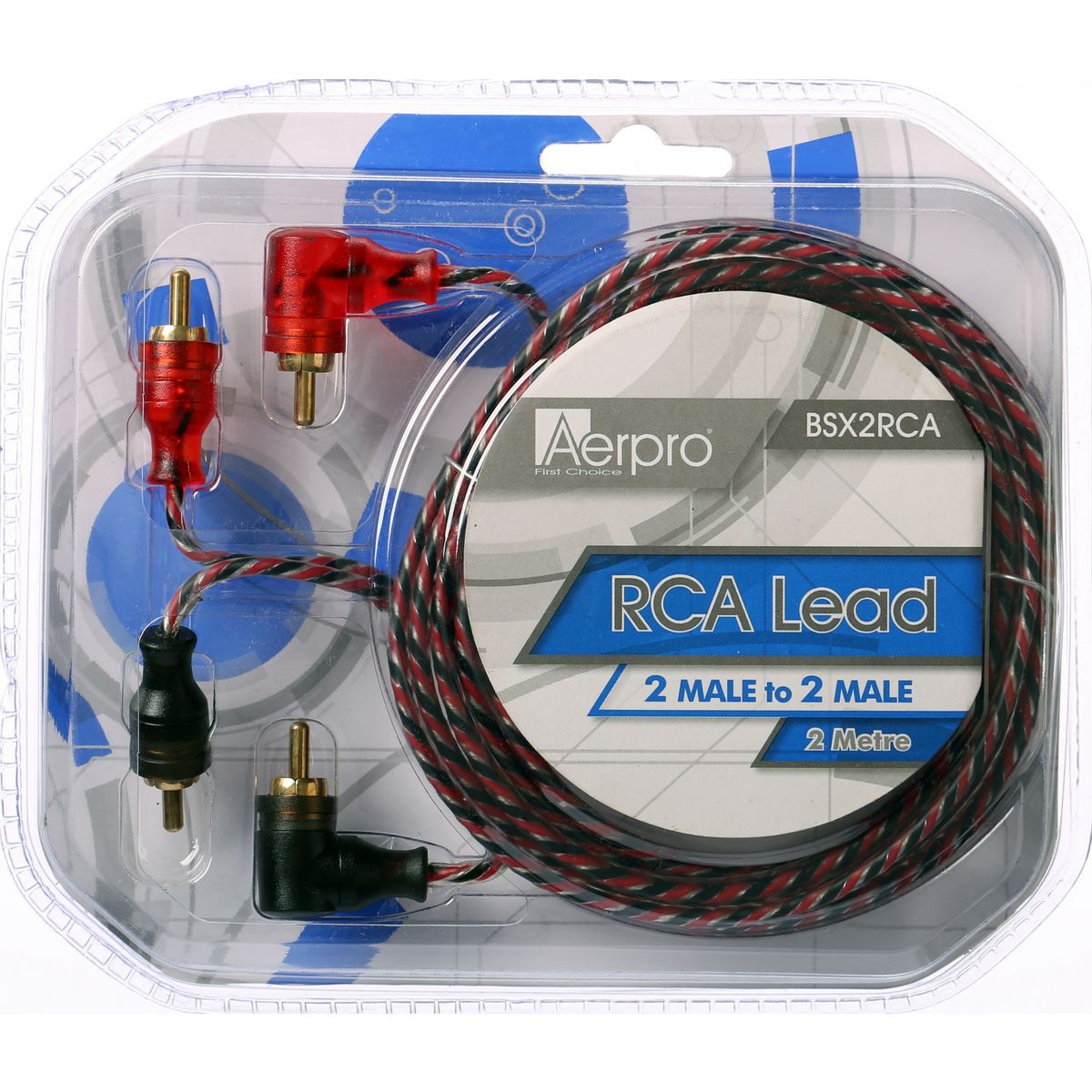 Aerpro 3M RCA Right Angle Blue