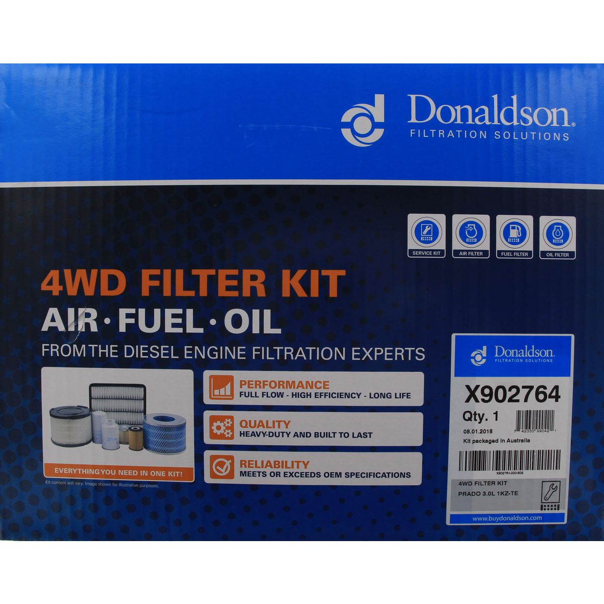 Donaldson 4x4 Filter Service Kit X902764