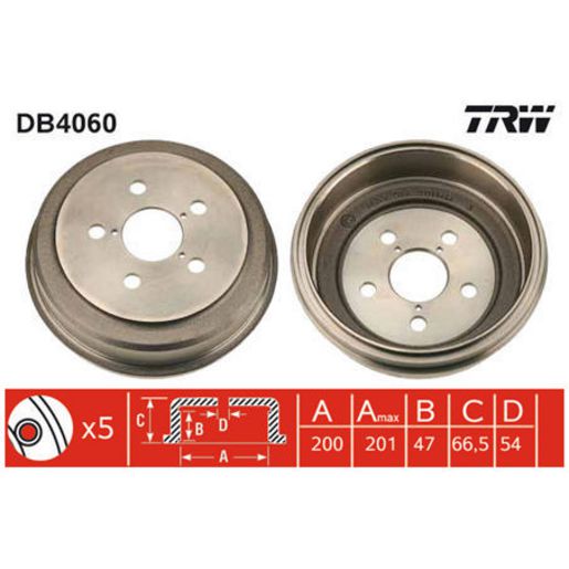 TRW Brake Drum DB4060