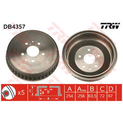 TRW Brake Drum DB4357