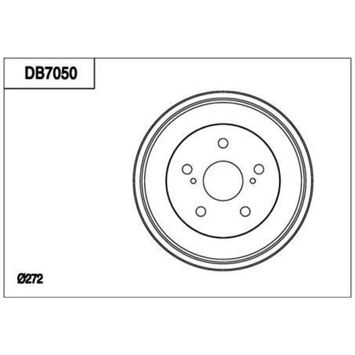 TRW Brake Drum DB7050