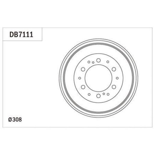 TRW Brake Drum DB7111