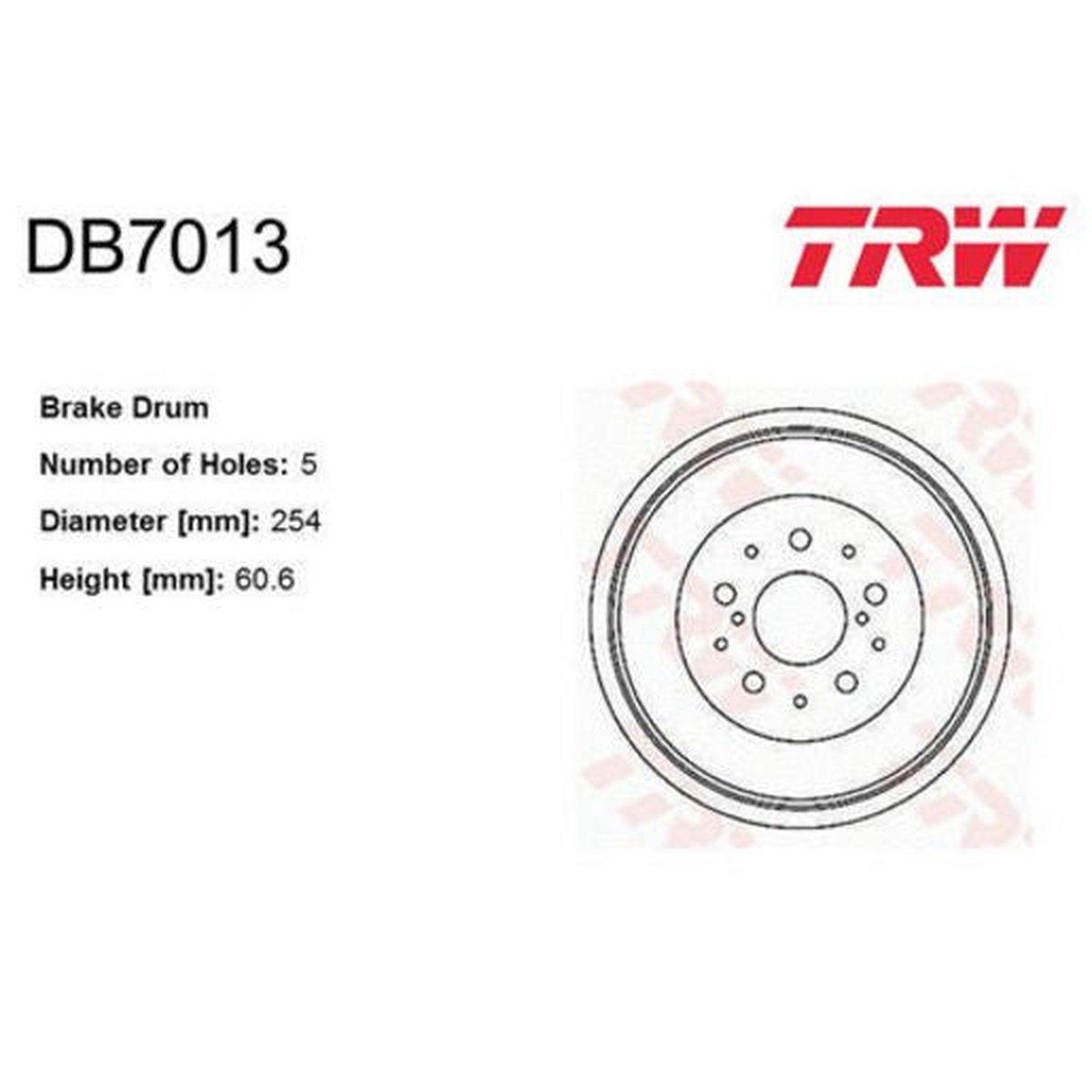 TRW Drum Brake Pair DB7013