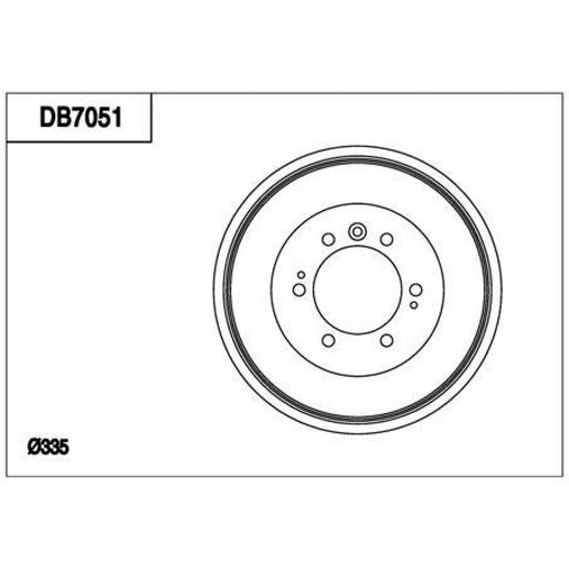 TRW Drum Brake Pair 335mm DB7051
