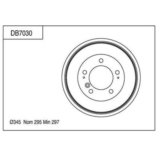 TRW Brake Drum DB7030