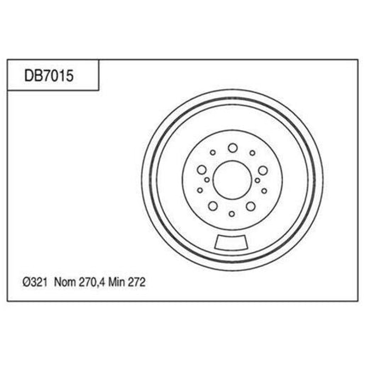 TRW Drum Brake Single 321mm DB7015